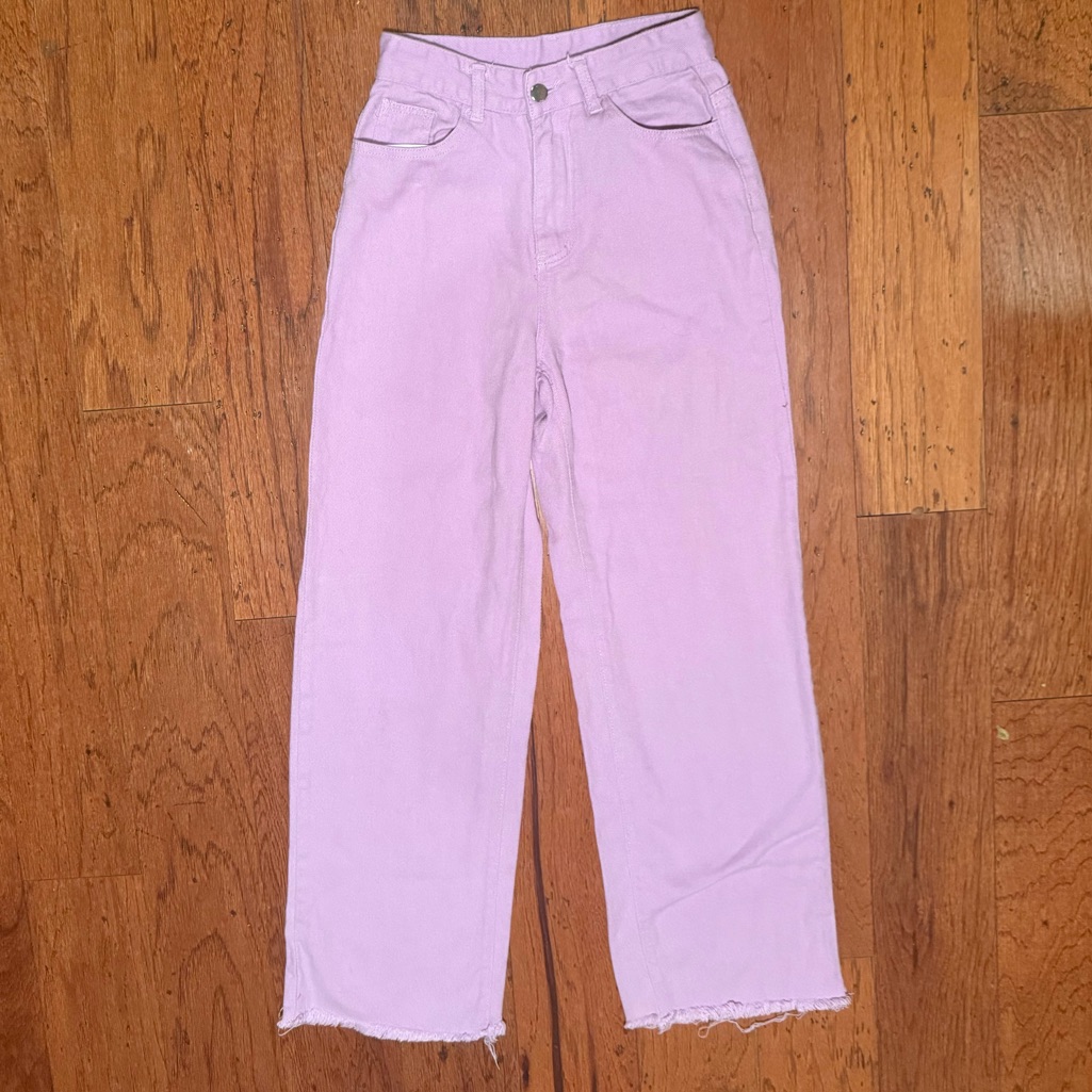 Pastel Purple High-Waisted Jeans Size 5